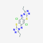 5,11-DICHLORO-3,9-DIETHYL-6,12-DITHIA-1,2,3A,4,7,8,9A,10-OCTAAZA-DICYCLOPENTA[B,I]ANTHRACENE molecular structure