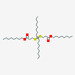 Octyl 3-[(3-octoxy-3-oxopropyl)sulfanyl-dioctylstannyl]sulfanylpropanoate molecular structure