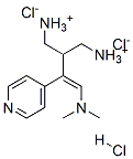 [3-(dimethylamino)-2-(4-pyridyl)allylidene]dimethylammonium chloride monohydrochloride molecular structure