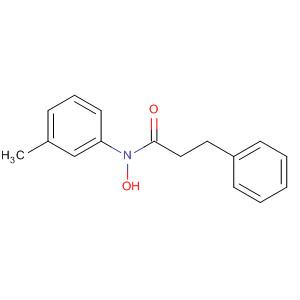 Benzenepropanamide, N-hydroxy-N-(3-methylphenyl)- molecular structure