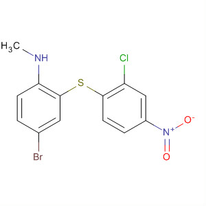 Benzenamine, 4-bromo-2-[(2-chloro-4-nitrophenyl)thio]-N-methyl- molecular structure