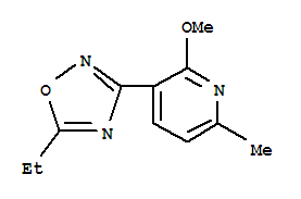 Pyridine,3-(5-ethyl-1,2,4-oxadiazol-3-yl)-2-methoxy-6-methyl- molecular structure
