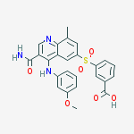 3-(3-carbamoyl-4-(3-methoxyphenylamino)-8-methylquinolin-6-ylsulfonyl)benzoic acid