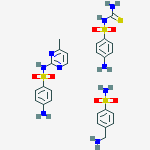 4-(aminomethyl)benzenesulfonamide;4-amino-n-(4-methylpyrimidin-2-yl)benzenesulfonamide;(4-aminophenyl)sulfonylthiourea molecular structure