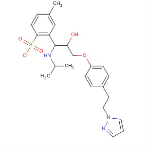 2-Propanol,1-[(1-methylethyl)amino]-3-[4-[2-(1H-pyrazol-1-yl)ethyl]phenoxy]-,mono(4-methylbenzenesulfonate) (salt) molecular structure