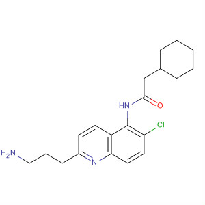 Cyclohexaneacetamide, N-[2-(3-aminopropyl)-6-chloro-5-quinolinyl]- molecular structure