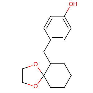 Phenol, 4-(1,4-dioxaspiro[4.5]dec-6-ylmethyl)- molecular structure