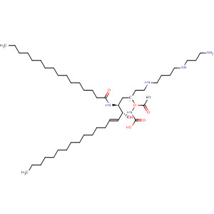 Carbamic acid, [3-[[4-[(3-aminopropyl)amino]butyl]amino]propyl]-,(2S,3R,4E)-3-hydroxy-2-[(1-oxohexadecyl)amino]-4-octadecenyl ester molecular structure