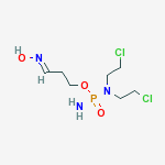 3-(Hydroxyimino)propyl N,N-bis(2-chloroethyl)phosphoramidate molecular structure