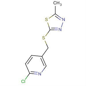 Pyridine, 2-chloro-5-[[(5-methyl-1,3,4-thiadiazol-2-yl)thio]methyl]- molecular structure