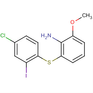 Benzenamine, 2-[(4-chloro-2-iodophenyl)thio]-6-methoxy- molecular structure