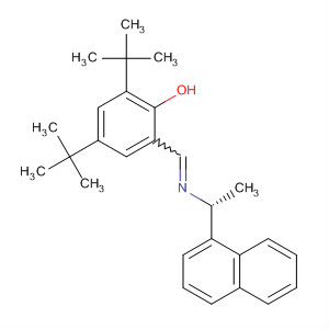 Phenol,2,4-bis(1,1-dimethylethyl)-6-[[[(1R)-1-(1-naphthalenyl)ethyl]imino]methyl]- molecular structure