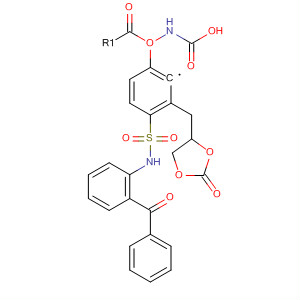 Carbamic acid, [4-[[(2-benzoylphenyl)amino]sulfonyl]phenyl]-,(2-oxo-1,3-dioxolan-4-yl)methyl ester molecular structure