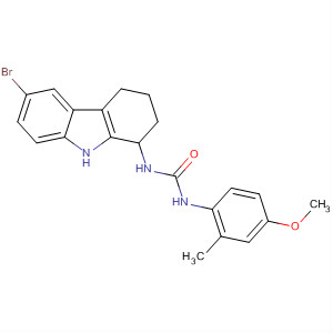 Urea,N-(6-bromo-2,3,4,9-tetrahydro-1H-carbazol-1-yl)-N'-(4-methoxy-2-methylphenyl)- molecular structure