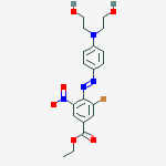 ethyl 4-[[4-[bis(2-hydroxyethyl)amino]phenyl]azo]-3-bromo-5-nitrobenzoate molecular structure