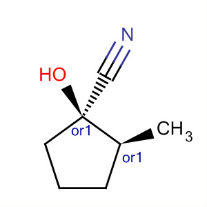 Cyclopentanecarbonitrile, 1-hydroxy-2-methyl-, (1R,2S)-rel- molecular structure