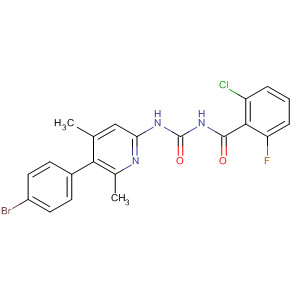Benzamide,N-[[[5-(4-bromophenyl)-4,6-dimethyl-2-pyridinyl]amino]carbonyl]-2-chloro-6-fluoro- molecular structure