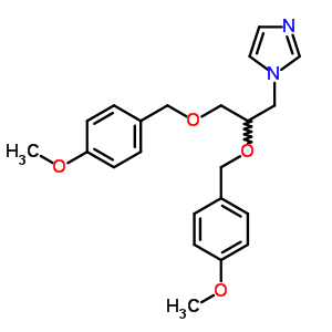 1H-Imidazole, 1-(2,3-bis((4-methoxyphenyl)methoxy)propyl)- molecular structure