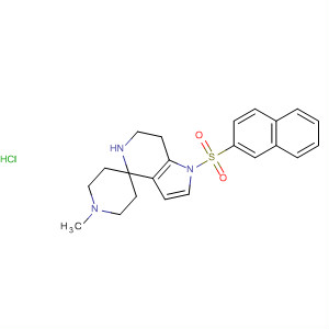 Spiro[piperidine-4,4'-[4H]pyrrolo[3,2-c]pyridine],1',5',6',7'-tetrahydro-1-methyl-1'-(2-naphthalenylsulfonyl)-,monohydrochloride molecular structure