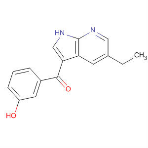Methanone, (5-ethyl-1H-pyrrolo[2,3-b]pyridin-3-yl)(3-hydroxyphenyl)- molecular structure