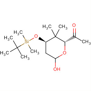 2H-Pyran-2-acetaldehyde,4-[[(1,1-dimethylethyl)dimethylsilyl]oxy]tetrahydro-6-hydroxy-3,3-dimethyl-, (2R,4R)- molecular structure