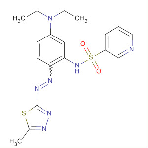3-Pyridinesulfonamide,N-[5-(diethylamino)-2-[(5-methyl-1,3,4-thiadiazol-2-yl)azo]phenyl]- molecular structure