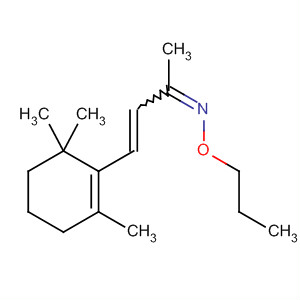 3-Buten-2-one, 4-(2,6,6-trimethyl-1-cyclohexen-1-yl)-, O-propyloxime,(2Z)- molecular structure