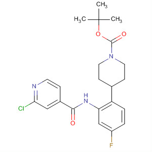 1-Piperidinecarboxylic acid,4-[2-[[(2-chloro-4-pyridinyl)carbonyl]amino]-4-fluorophenyl]-,1,1-dimethylethyl ester molecular structure