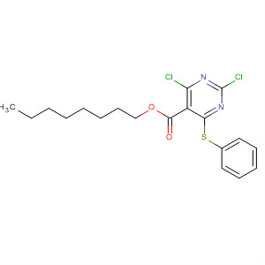 5-Pyrimidinecarboxylic acid, 2,4-dichloro-6-(phenylthio)-, octyl ester