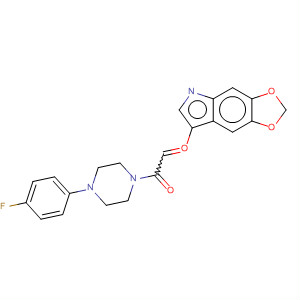 Piperazine,1-(5H-1,3-dioxolo[4,5-f]indol-7-yloxoacetyl)-4-(4-fluorophenyl)- molecular structure