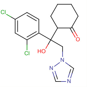 Cyclohexanone,2-[1-(2,4-dichlorophenyl)-1-hydroxy-2-(1H-1,2,4-triazol-1-yl)ethyl]- molecular structure