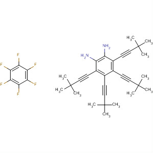 1,2-Benzenediamine, 3,4,5,6-tetrakis(3,3-dimethyl-1-butynyl)-, compd.with hexafluorobenzene (1:1) molecular structure