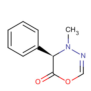 6H-1,3,4-Oxadiazin-6-one, 4,5-dihydro-4-methyl-5-phenyl-, (R)- molecular structure