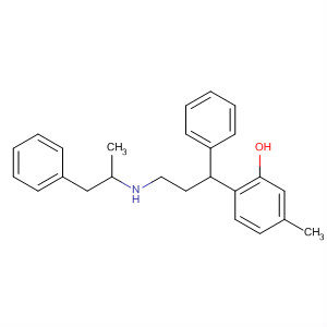Phenol, 5-methyl-2-[3-[(1-methyl-2-phenylethyl)amino]-1-phenylpropyl]- molecular structure