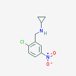 Benzenemethanamine, 2-chloro-N-cyclopropyl-5-nitro- molecular structure