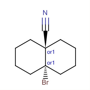 4a(2H)-Naphthalenecarbonitrile, 8a-bromooctahydro-, trans- molecular structure