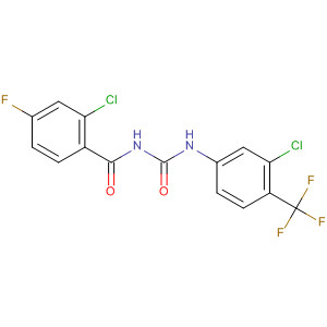 Benzamide,2-chloro-N-[[[3-chloro-4-(trifluoromethyl)phenyl]amino]carbonyl]-4-fluoro- molecular structure