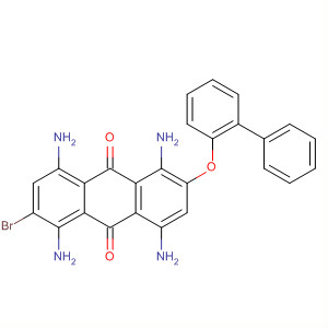 9,10-Anthracenedione,1,4,5,8-tetraamino-2-([1,1'-biphenyl]-2-yloxy)-6-bromo- molecular structure
