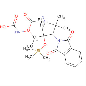 Carbamic acid,[2-cyano-3-(1,3-dihydro-1,3-dioxo-2H-isoindol-2-yl)-1-methyl-2-[(trimethylsilyl)oxy]propyl]-, 1,1-dimethylethyl ester molecular structure