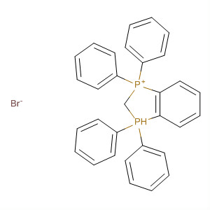 1H-1,3-Benzodiphospholium, 3,3-dihydro-1,1,3,3-tetraphenyl-, bromide molecular structure