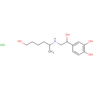 1,2-Benzenediol,4-[1-hydroxy-2-[(5-hydroxy-1-methylpentyl)amino]ethyl]-, hydrochloride molecular structure