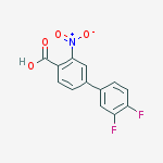 4-(3,4-difluorophenyl)-2-nitrobenzoic Acid molecular structure