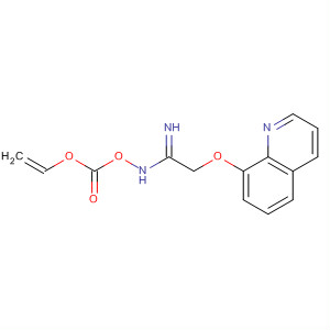 Ethanimidamide, N-[[(ethenyloxy)carbonyl]oxy]-2-(8-quinolinyloxy)- molecular structure