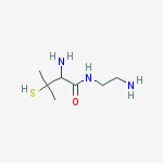 Butanamide, 2-amino-N-(2-aminoethyl)-3-mercapto-3-methyl- molecular structure