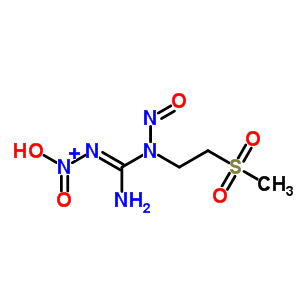 GUANIDINE,N-[2-(METHYLSULFONYL)ETHYL]-N-NITRO-N-NITROSO- molecular structure