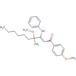 2-Decen-1-one,4-methoxy-1-(4-methoxyphenyl)-4-methyl-3-(phenylamino)- molecular structure