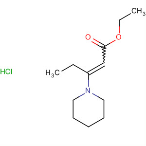 2-Pentenoic acid, 3-(1-piperidinyl)-, ethyl ester, hydrochloride molecular structure