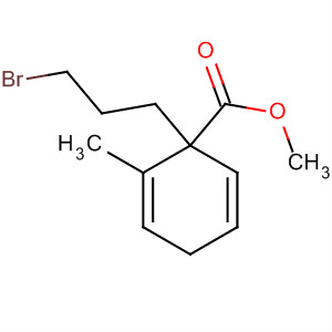 2,5-Cyclohexadiene-1-carboxylic acid, 1-(3-bromopropyl)-2-methyl-,methyl ester molecular structure