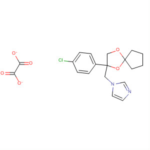 1H-Imidazole,1-[[2-(4-chlorophenyl)-1,4-dioxaspiro[4.4]non-2-yl]methyl]-,ethanedioate (1:1) molecular structure