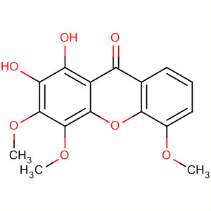 9H-Xanthen-9-one, 1,2-dihydroxy-3,4,5-trimethoxy- molecular structure